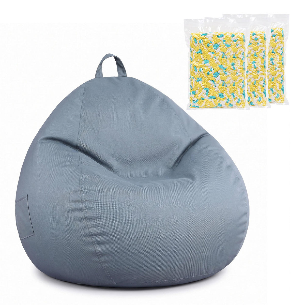 Artiss Outdoor Bean Bag Chair with Filler Splash-Proof Beanbag Sofa for Adults Teens Kids DIY Stuffable Bean Bag for Patio Poolside Relaxing, Grey