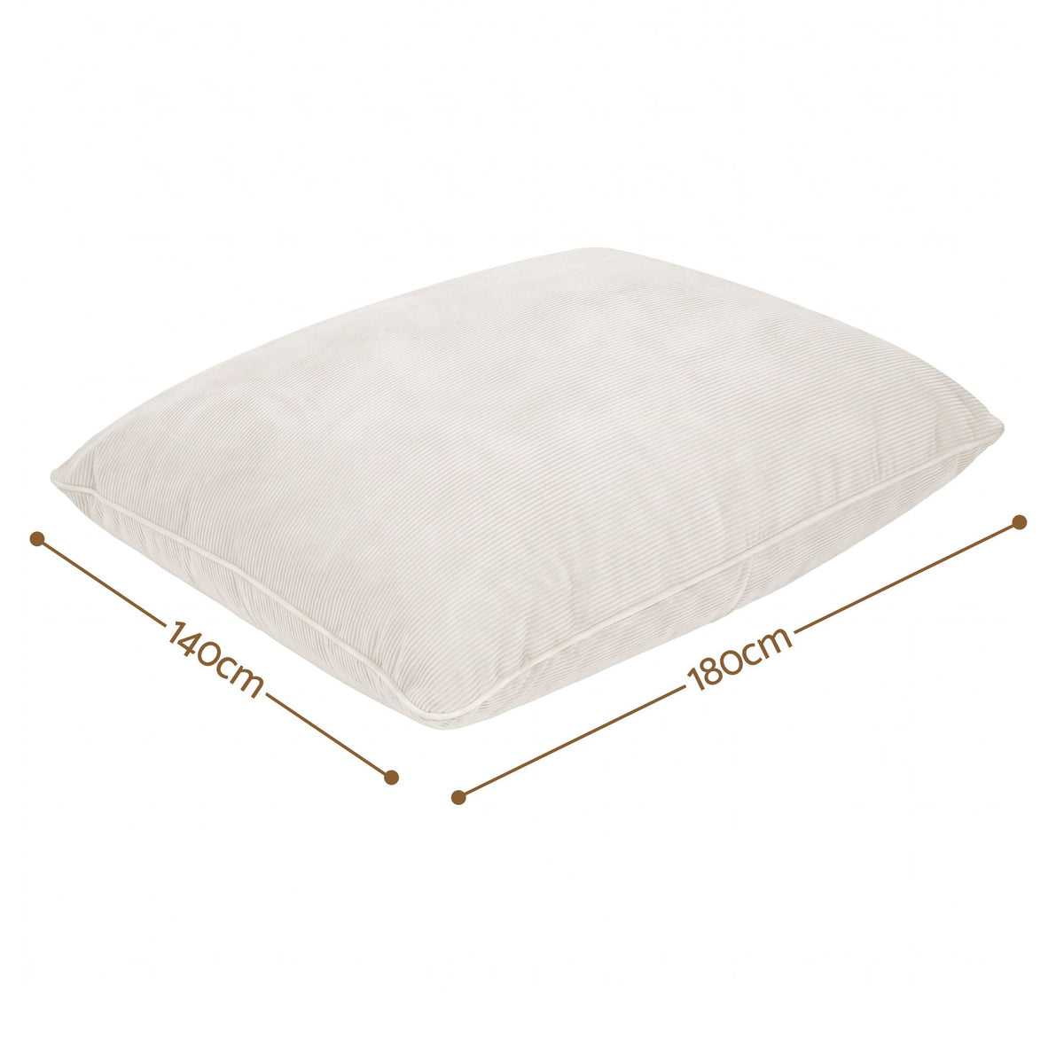 Artiss 3 in 1 Bean Bag Chair Cover No Filler Convertible Corduroy Beige