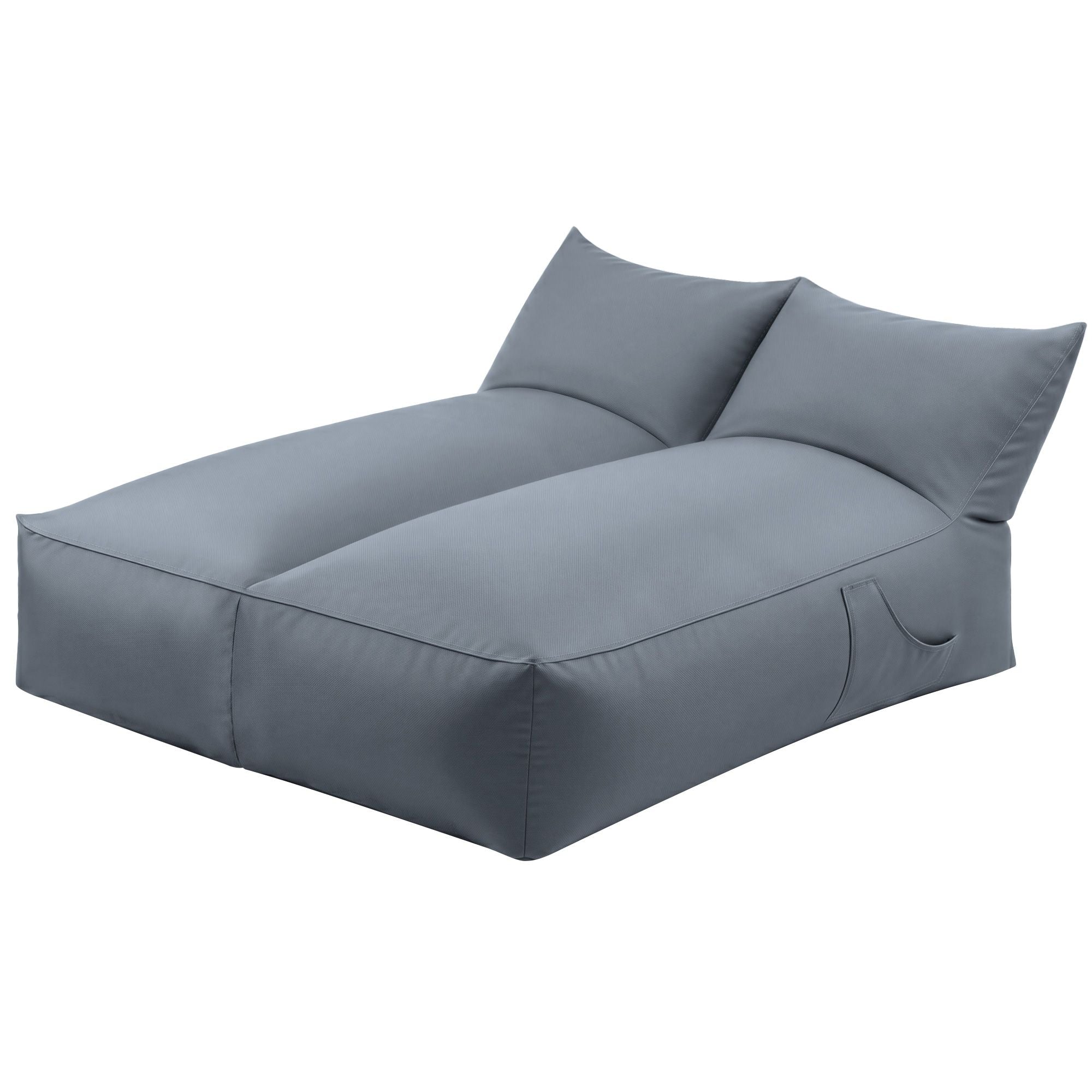 Artiss Outdoor Bean Bag Chair Cover (No Filler) 2 Seater Beanbag Lounge Sofacover Adults, Grey