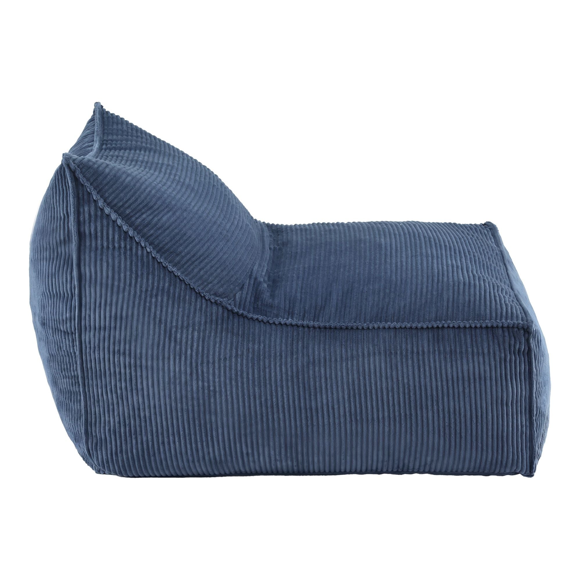Artiss Bean Bag Chair Cover Soft Corduroy Storage Cover Washable Lazy Sofa Blue