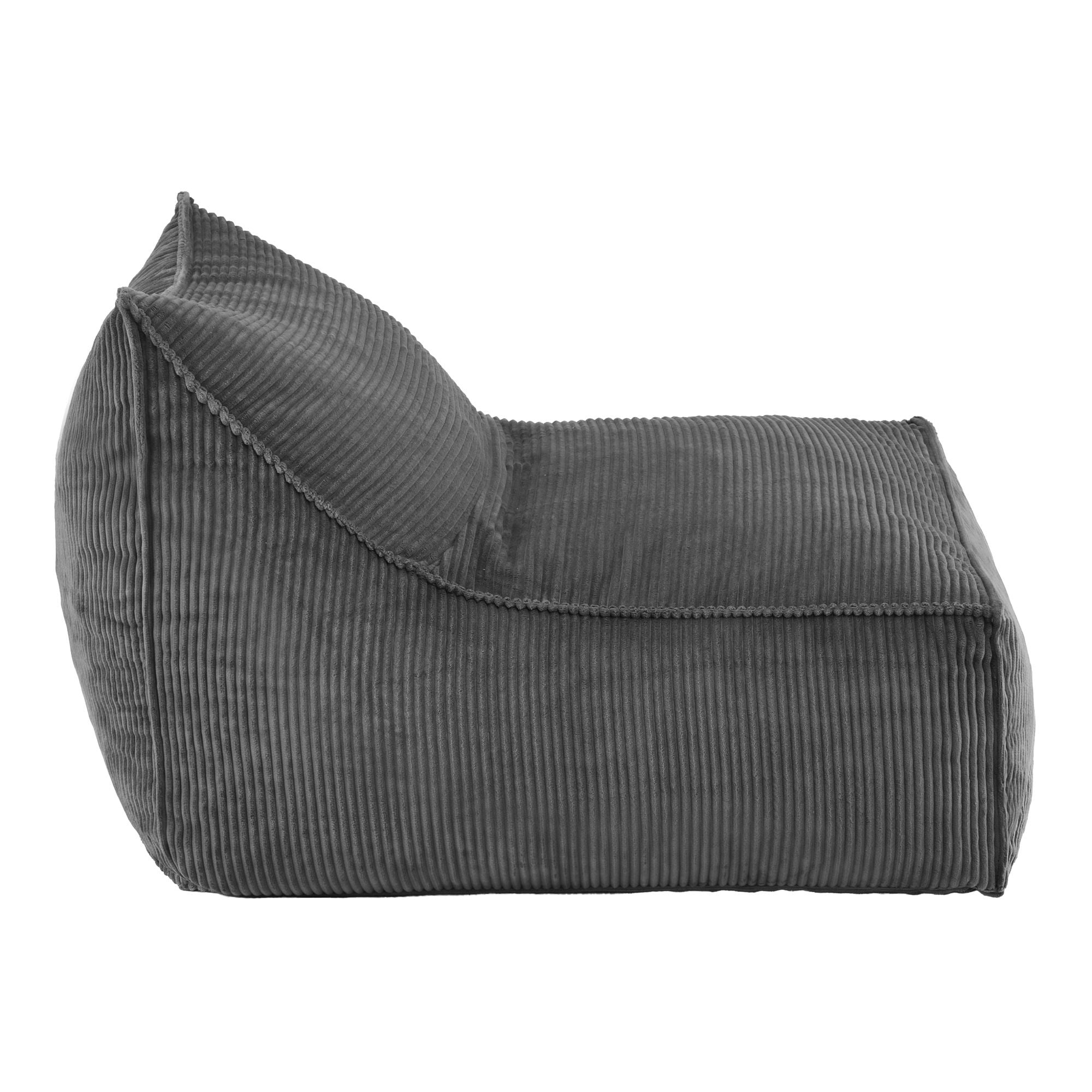 Artiss Bean Bag Chair Cover Soft Corduroy Storage Cover Washable Lazy Sofa Grey