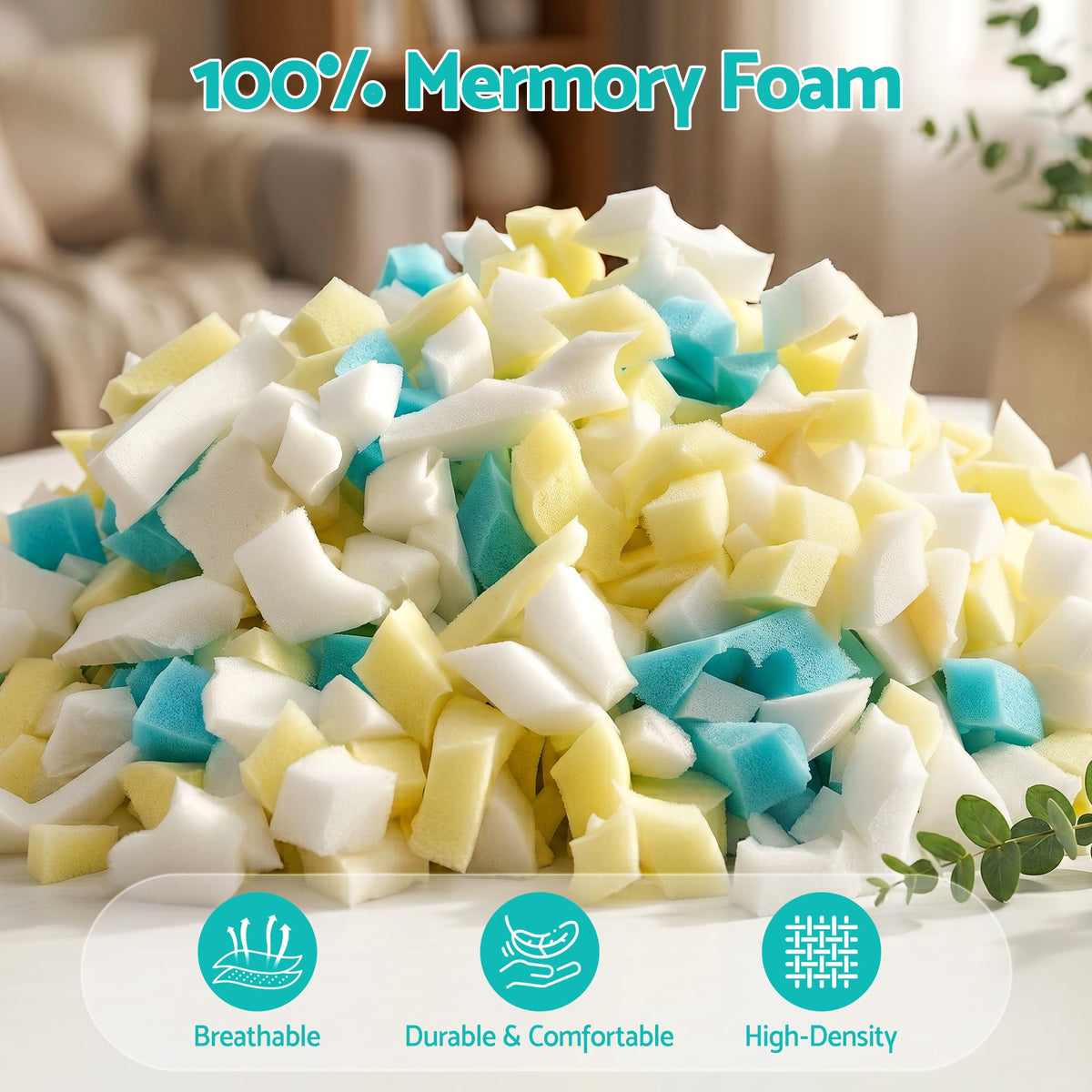 Artiss 11KG Bean Bag Filler Shredded Memory Foam Pillow Stuffing Fill