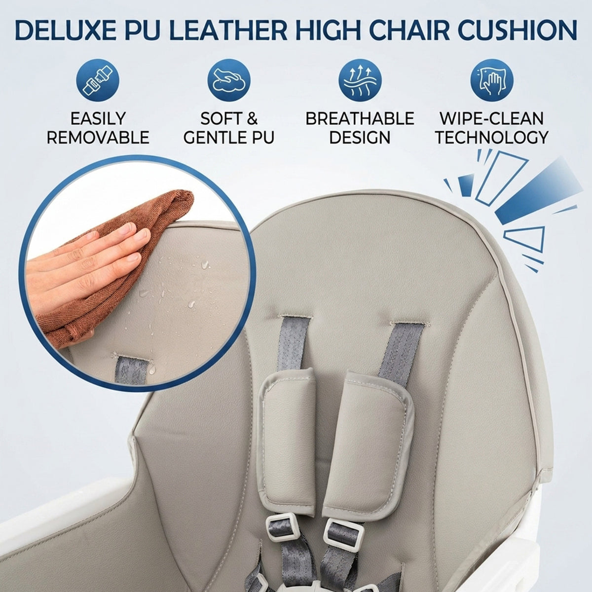 6 in 1 Convertible High Chair Baby Toddler Feeding Table Chair Set Seat
