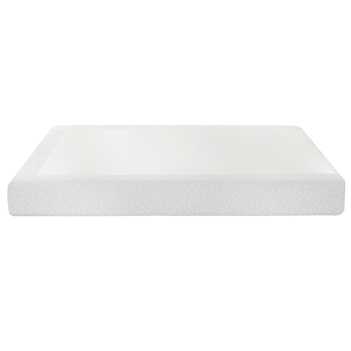 Artiss Compression Bed Frame Double Size No Assembly Vacuum High Density Sponge Boucle Cream White