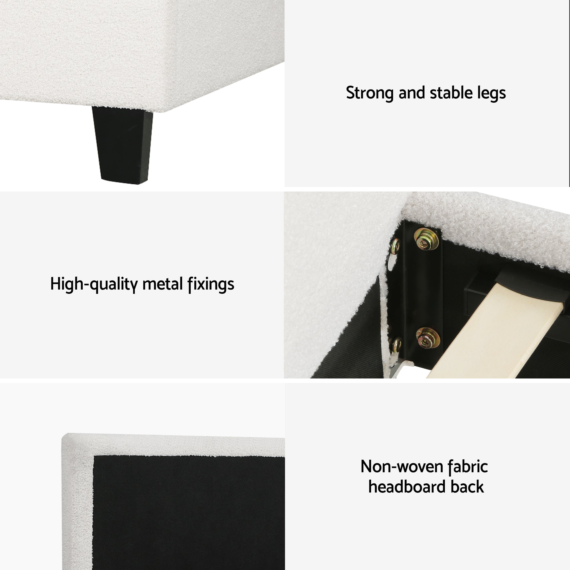 Artiss Single Bed Frame with Hybrid Mattress Set 30cm Medium Firm Platform Headboard