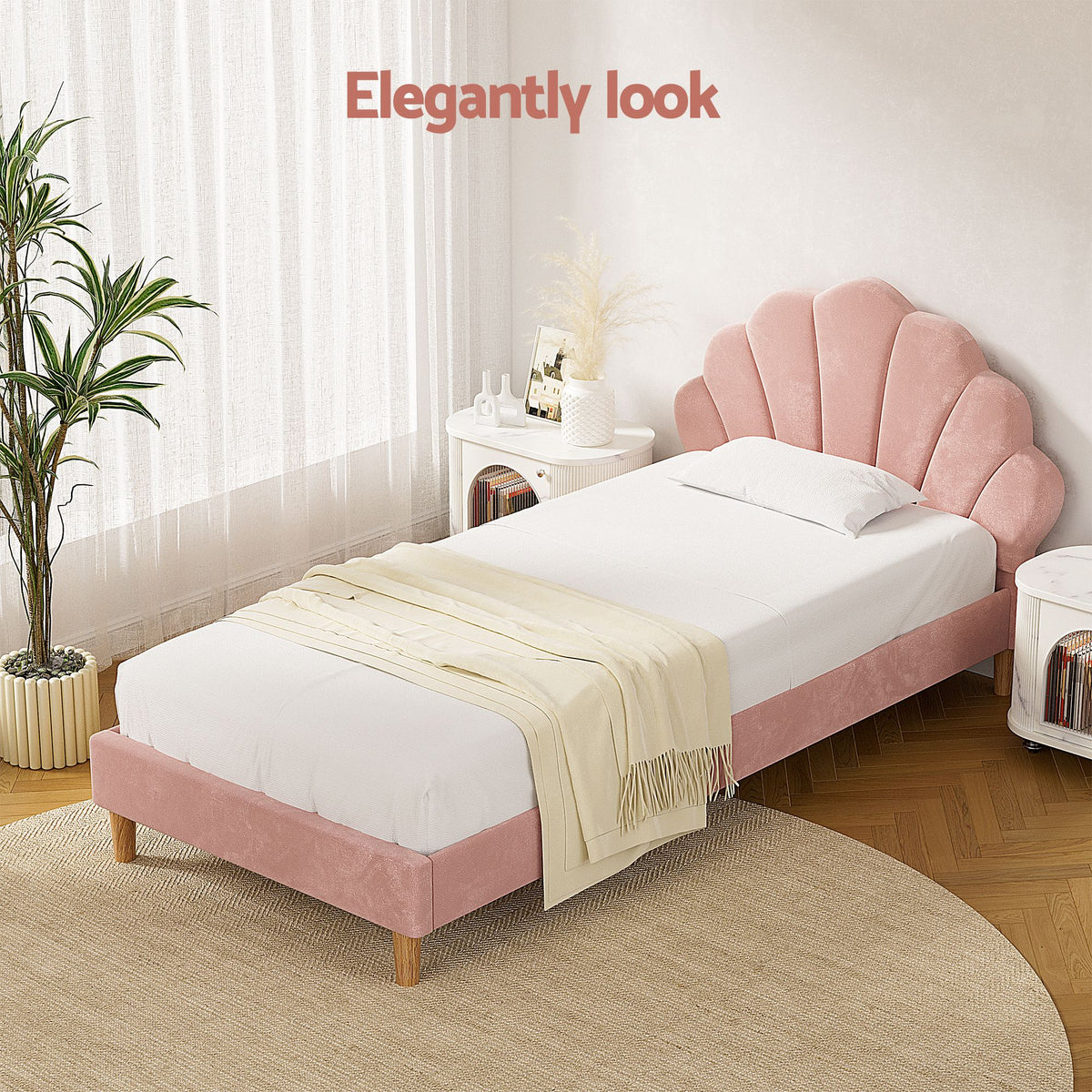 Artiss King Single Bed Frame BedStory Mattress Set Pink Bedhead with Mattress