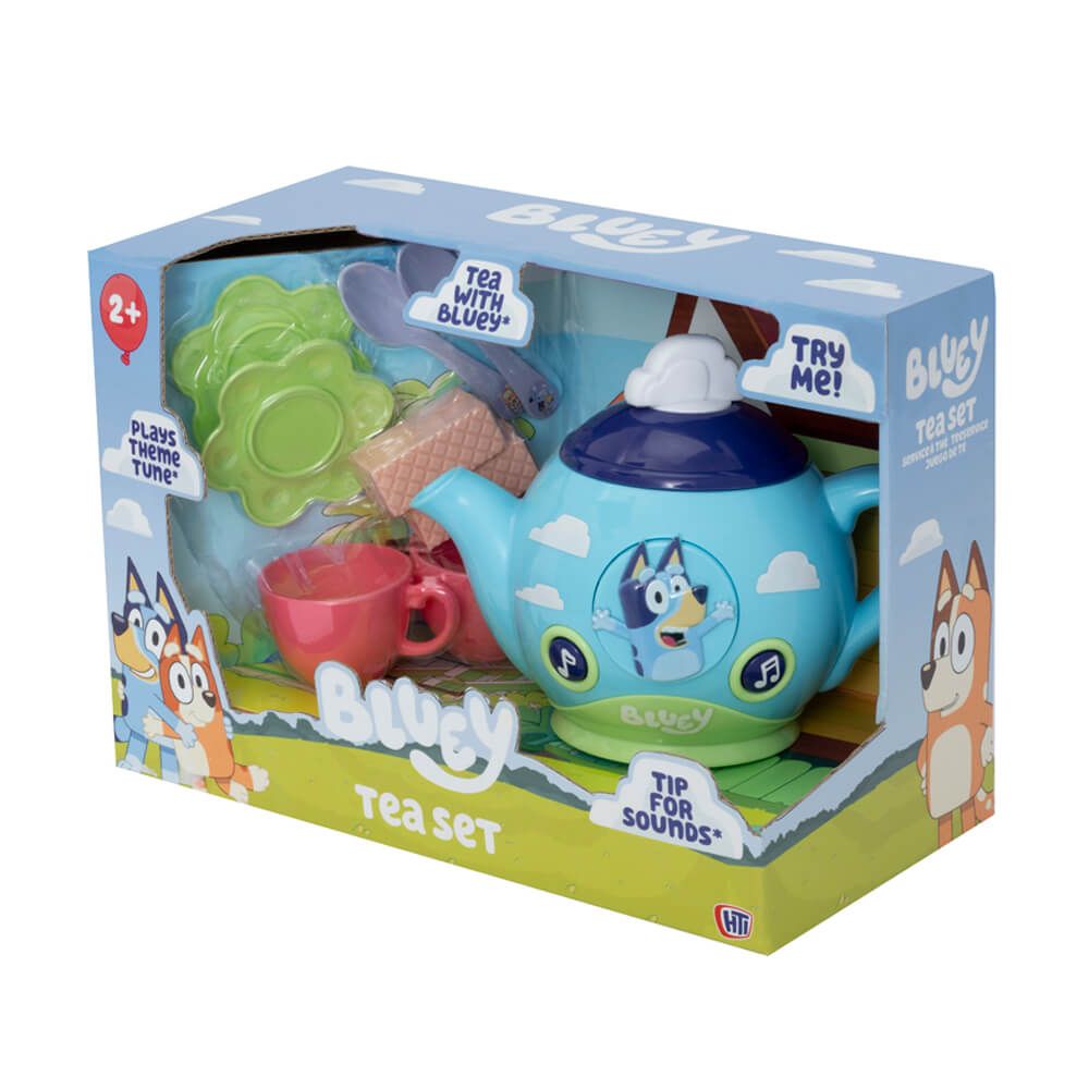 Bluey Tea Set Teapot Sound Effects Cups Accessories Pretend Play Kids 2+ Years