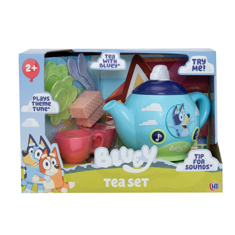 Bluey Tea Set Teapot Sound Effects Cups Accessories Pretend Play Kids 2+ Years