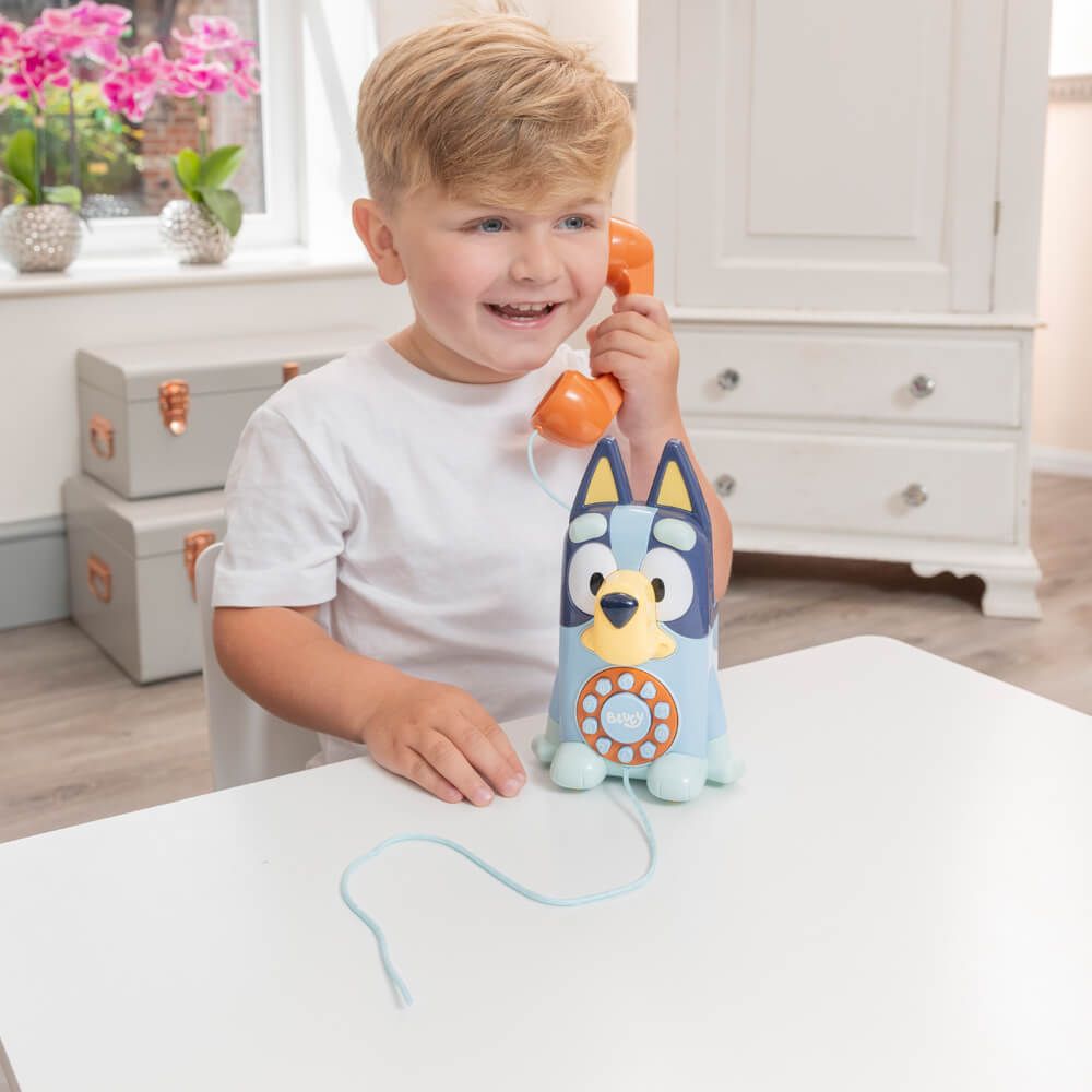 Bluey Telephone Pull Along Toy Theme Tune Ringing Tone Sounds for 18 Months+