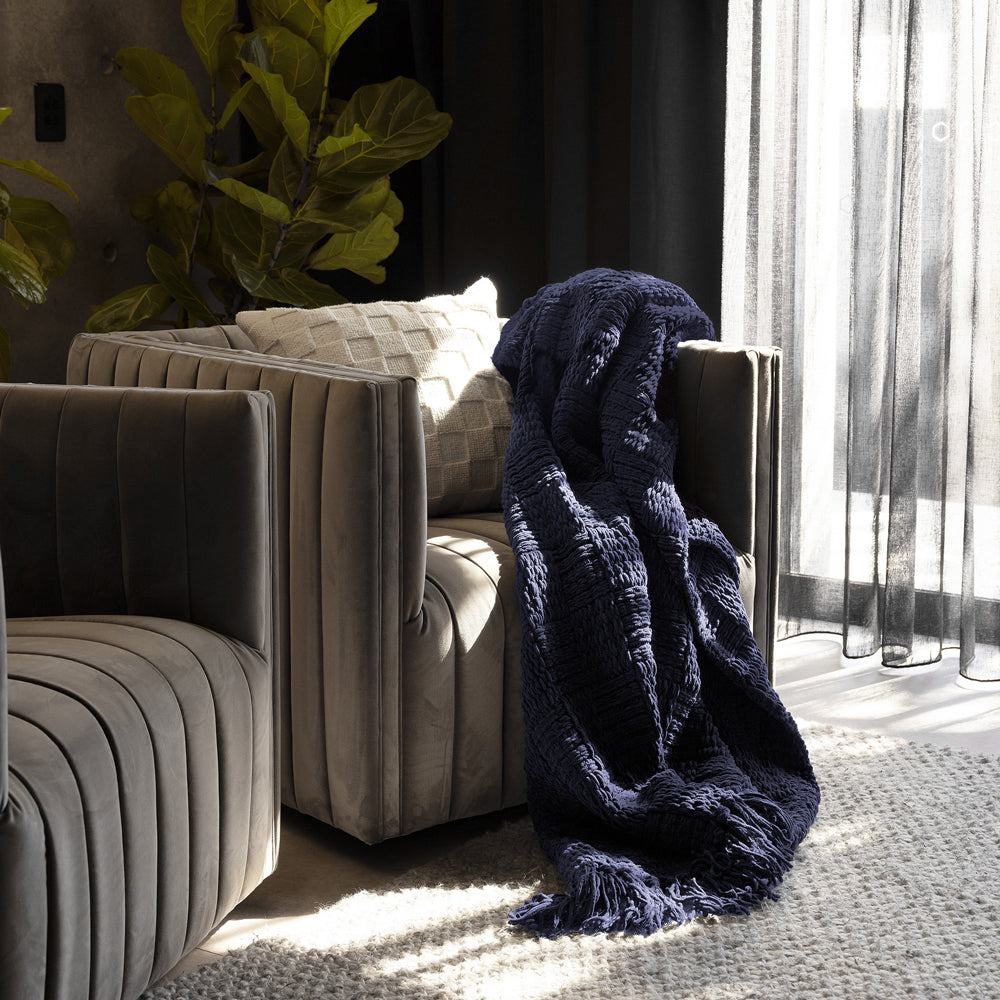 Bambury Asha Throw - Navy