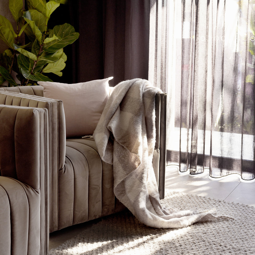 Bambury Cosmo Throw - Stone