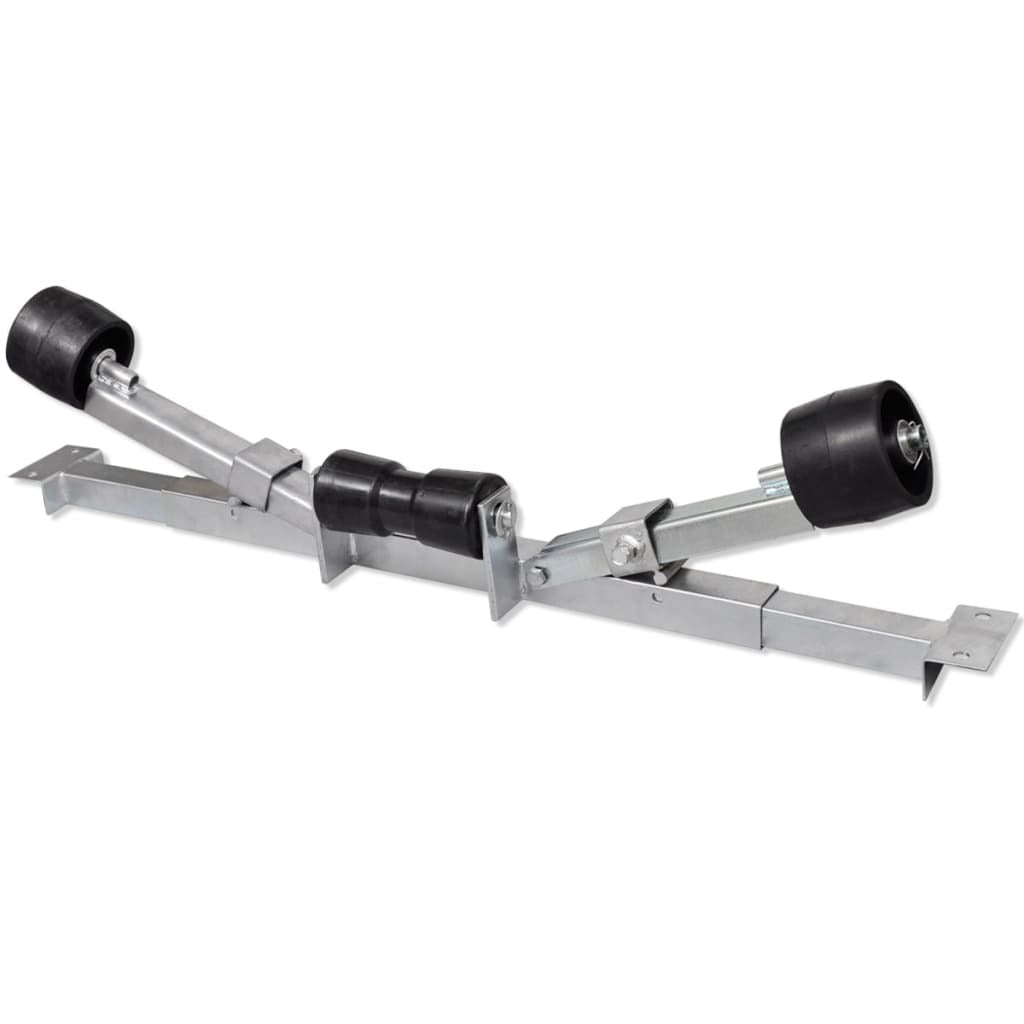 Boat Trailer Bottom Support Bracket Keel Rollers Adjustable 80-124cm Steel