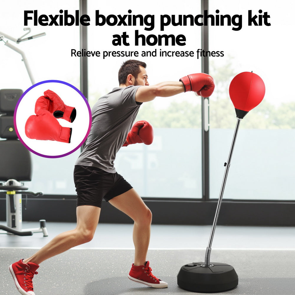 Everfit Adult Punching Bag Stand 150cm Adjustable Freestanding with Gloves and Pump