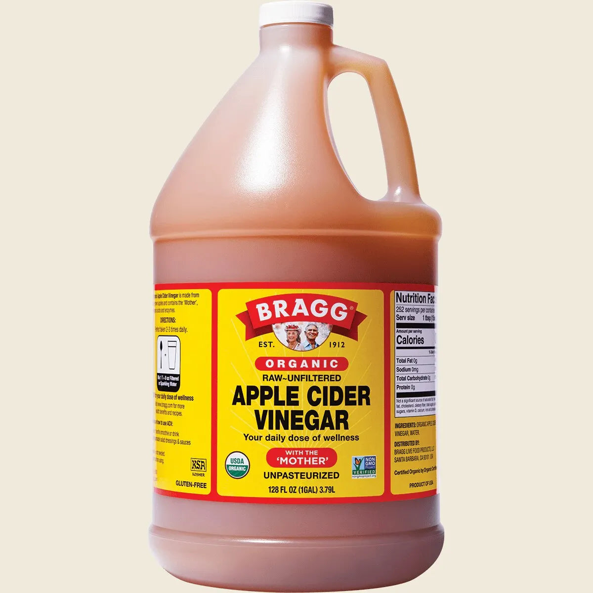 Bragg Apple Cider Vinegar Unfiltered with The Mother 3.8L