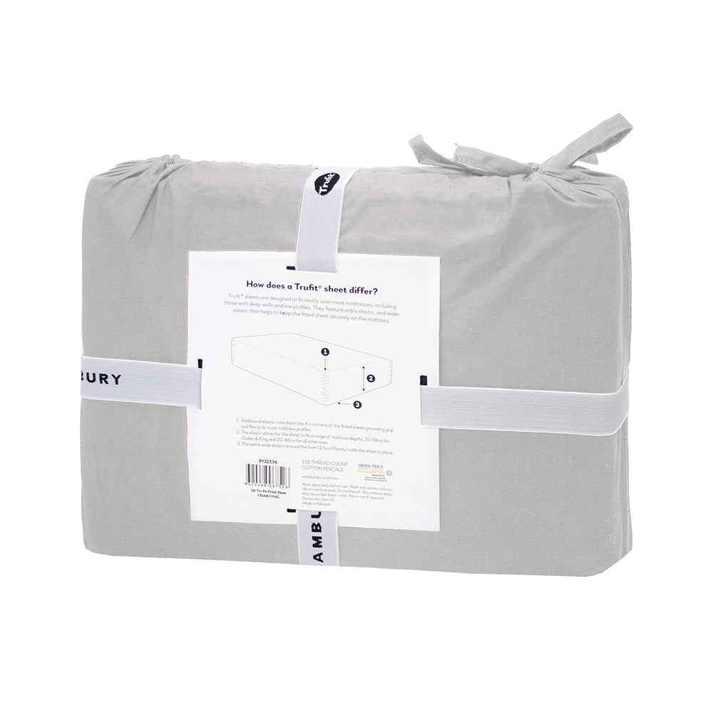 Bambury Tru Fit Sheet Set - Silver