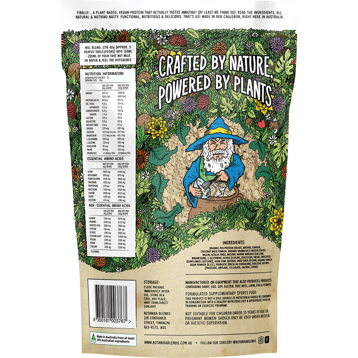 Botanika Blends Plant Protein Vanilla Cake Batter 1kg
