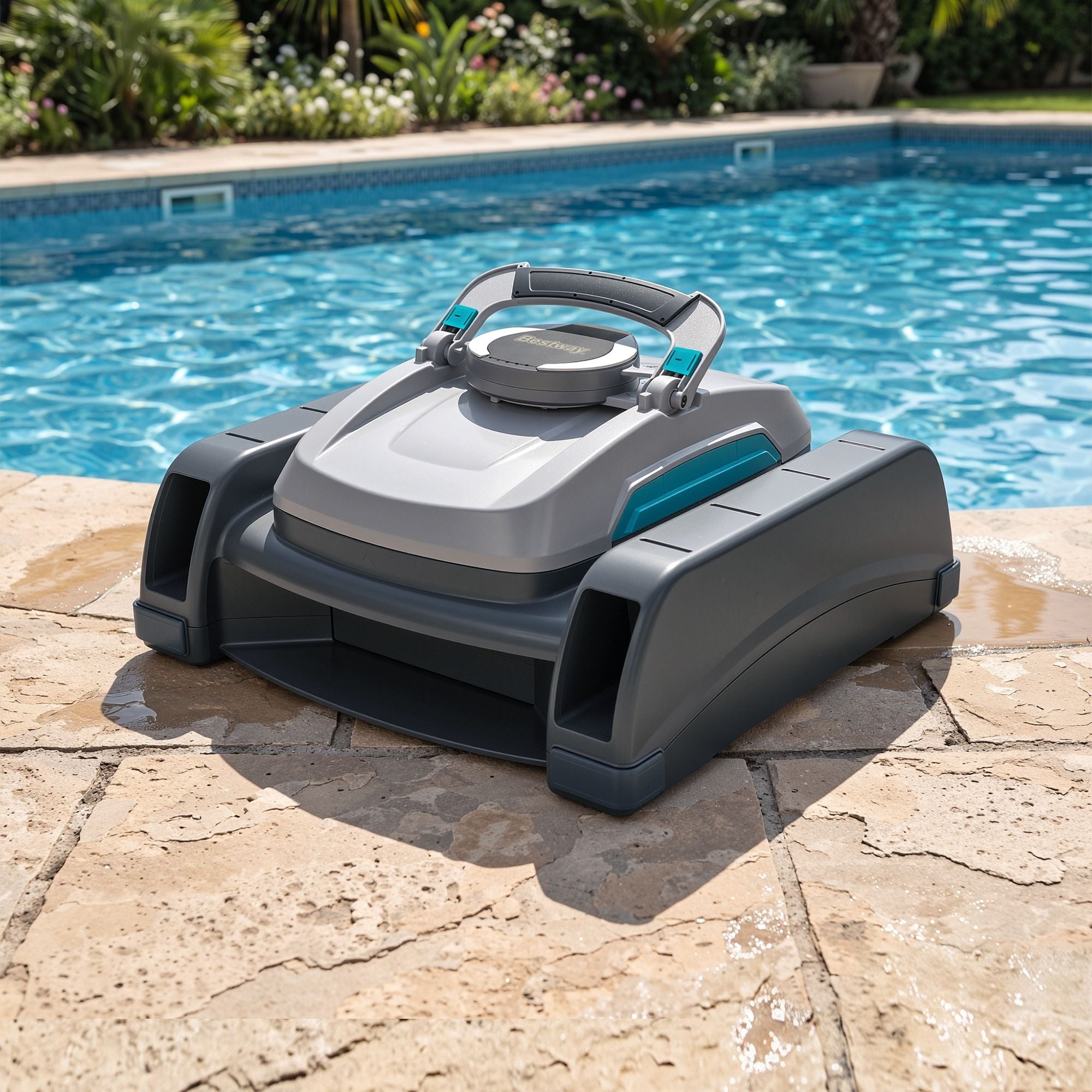 Bestway Robotic Pool Cleaner Automatic Vacuum Skimmer Above Ground 2-in-1
