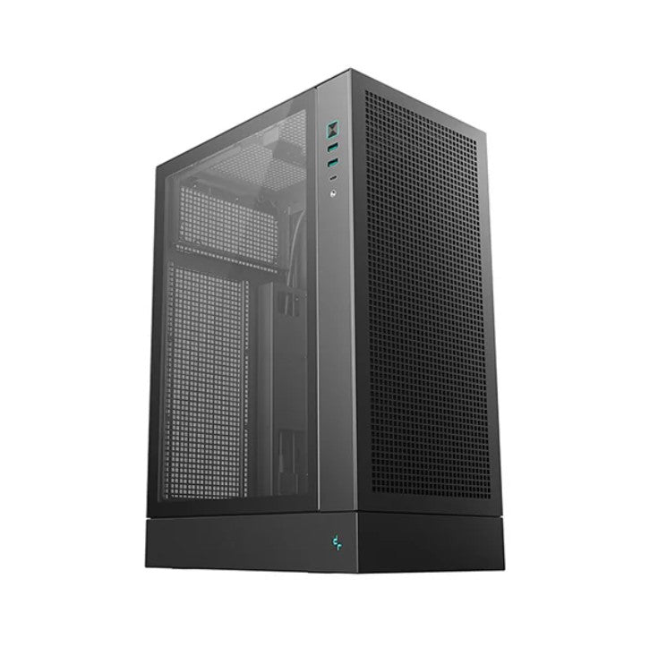 DeepCool CH170 PLUS Vertical Micro-ATX Compact Case High Airflow USB 3.0 x2 Gen2 Type-C x1 Audio Mic x1 Mid Tower