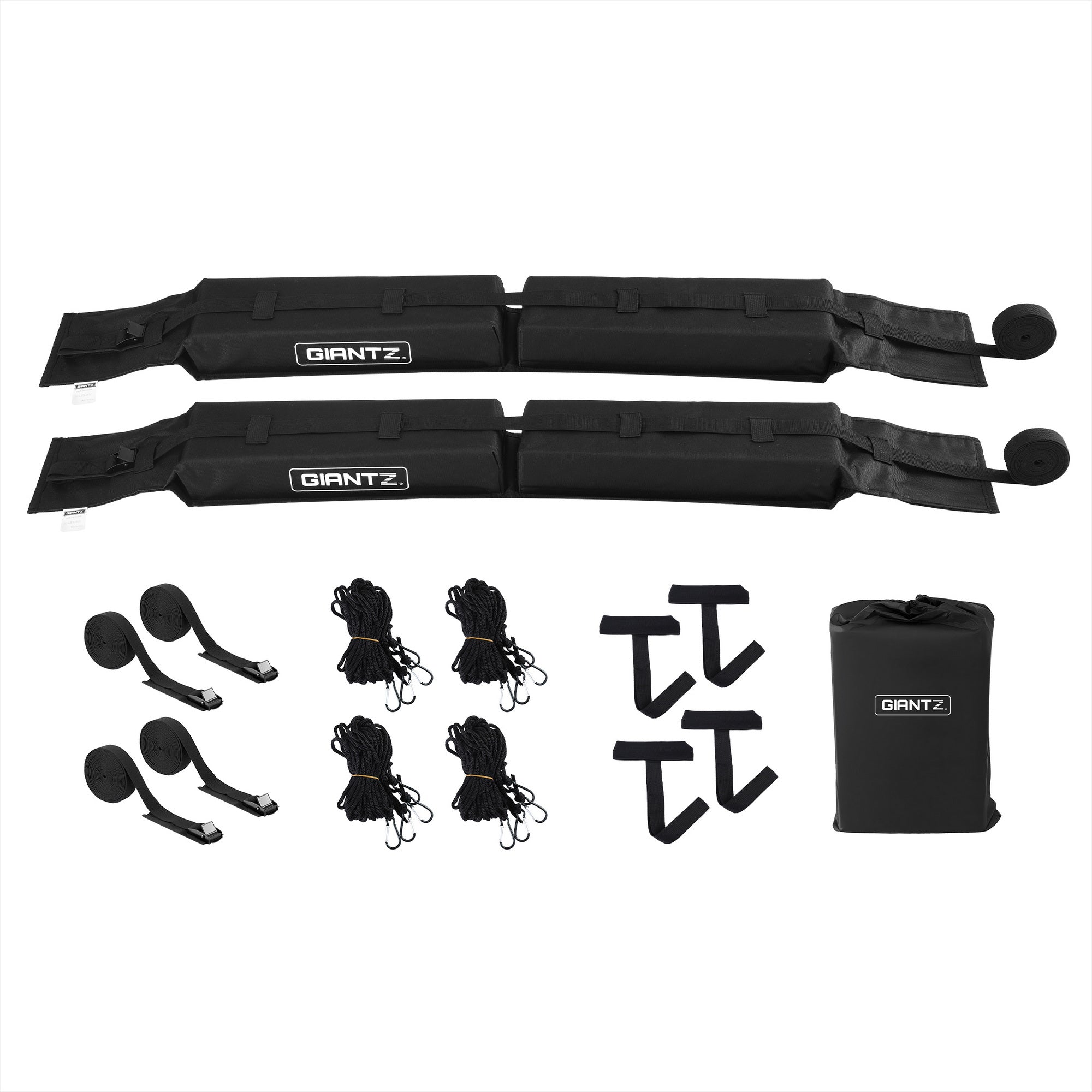 GIANTZ Kayak Roof Rack for Car, Universal Soft Roof Rack Pads for Surfboard SUP Canoe