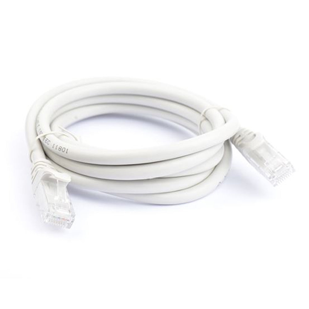 8Ware 2m CAT6 Grey Premium Ethernet Patch Cable Full Copper Core 26AWG RJ45 UTP LAN Network Lead for Modem Router Switch