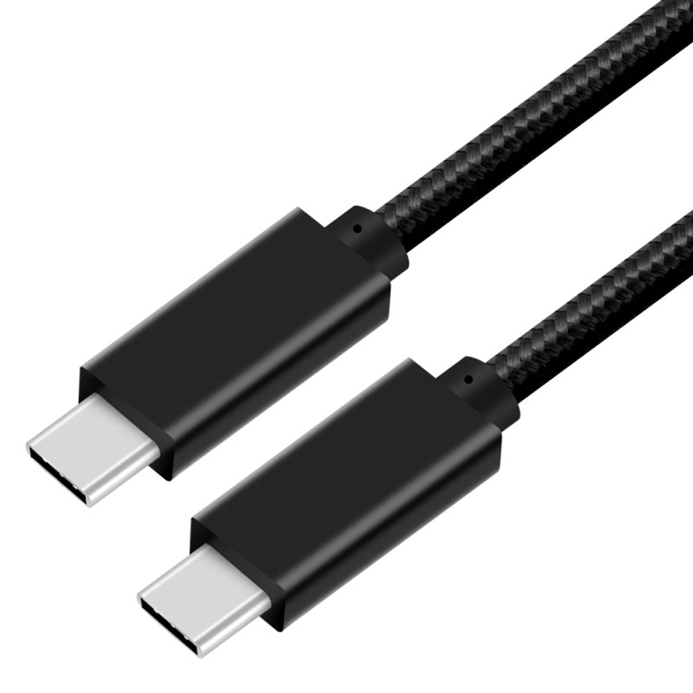 Astrotek 2m USB C Male to Male Cable Black USB 3.1 Gen 2 Supports 10Gbps Nickel Plated Nylon Sleeve 4K Video Charging