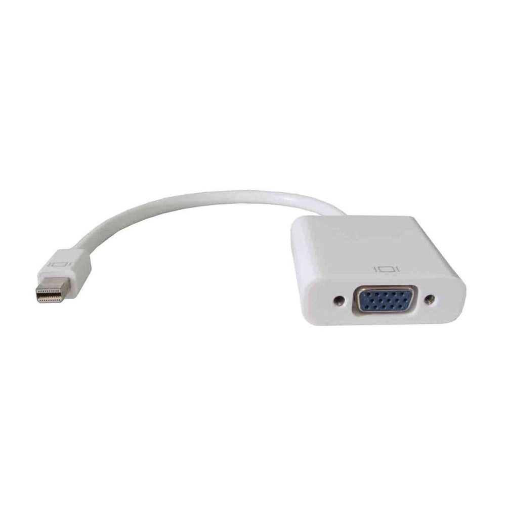 Astrotek Mini DisplayPort DP to VGA Converter Adapter Cable 20cm Male to Female Gold Plated RoHS Analog Video White Lead