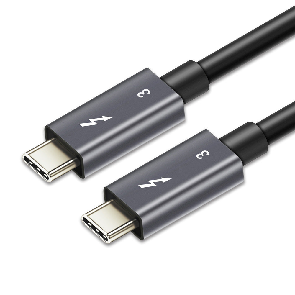 Astrotek 0.7m Thunderbolt 3 USB-C to USB-C 3.1 Cable Male to Male 100W 40Gbps 5K Video Fast Charge for Samsung iPad MacBook