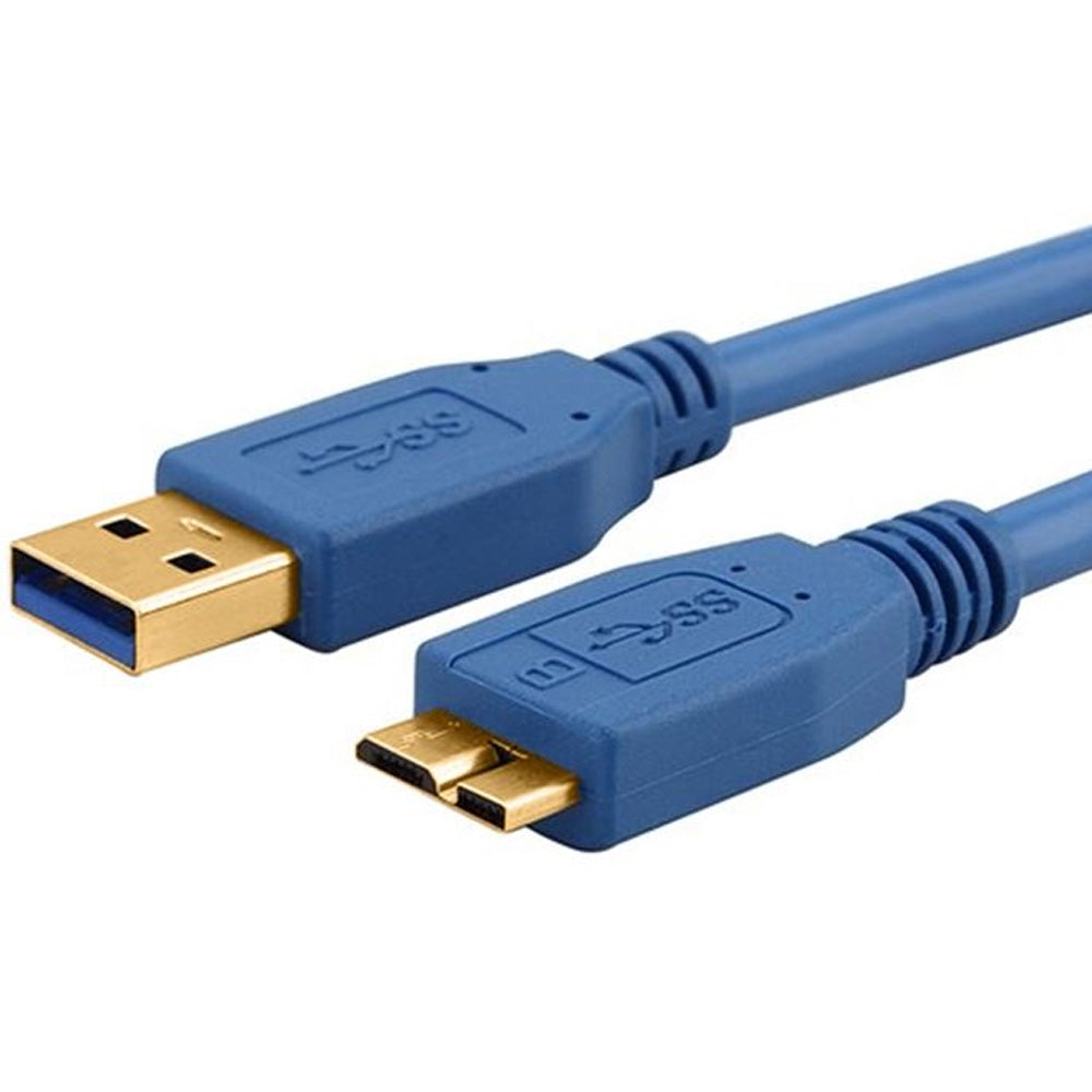 Astrotek 3m USB 3.0 Cable Type A Male to Micro B Male Blue Colour Superspeed 5Gbps for WD Seagate Toshiba Samsung Hitachi