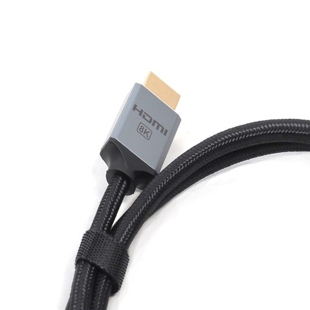 Oxhorn 1m HDMI 2.1 Ultra Certified Cable 8K 60Hz 4K 120Hz 3D Ethernet Aluminium Head Nylon Braided Triple Shielding