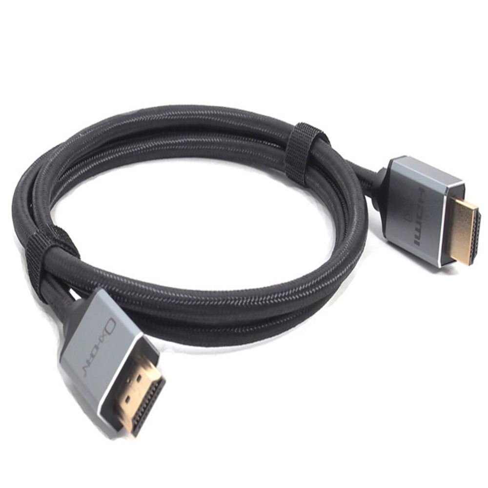 Oxhorn 1.8m HDMI 2.1 Ultra Certified Cable 8K 60Hz 4K 120Hz 3D Ethernet Aluminium Head Nylon Braided Triple Shielding
