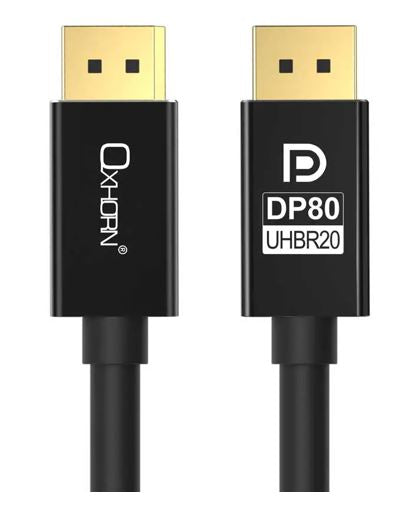 Oxhorn 4K DisplayPort 2.1 DP80 Cable 5m Male to Male V2.1 16K@60Hz Gold-Plated Aluminum High Speed VESA Certified  for Gaming Monitor TV PC Laptop