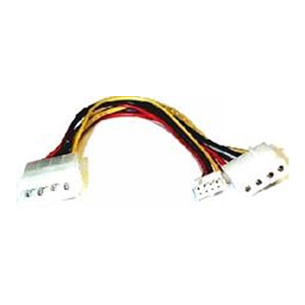 8Ware Power Splitter Cable 30cm 1x Molex Female to 2x Molex Male 1x Floppy Female for Hard Drive and FDD Floppy Drive
