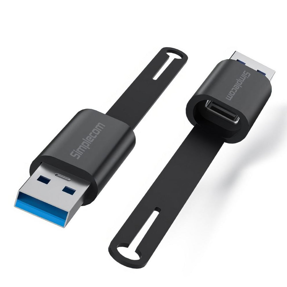 Simplecom USB-A Male to USB-C Female Adapter USB 3.2 Gen 2 Double Sided 10Gbps Data Transfer Charging Reversible Plug and Play