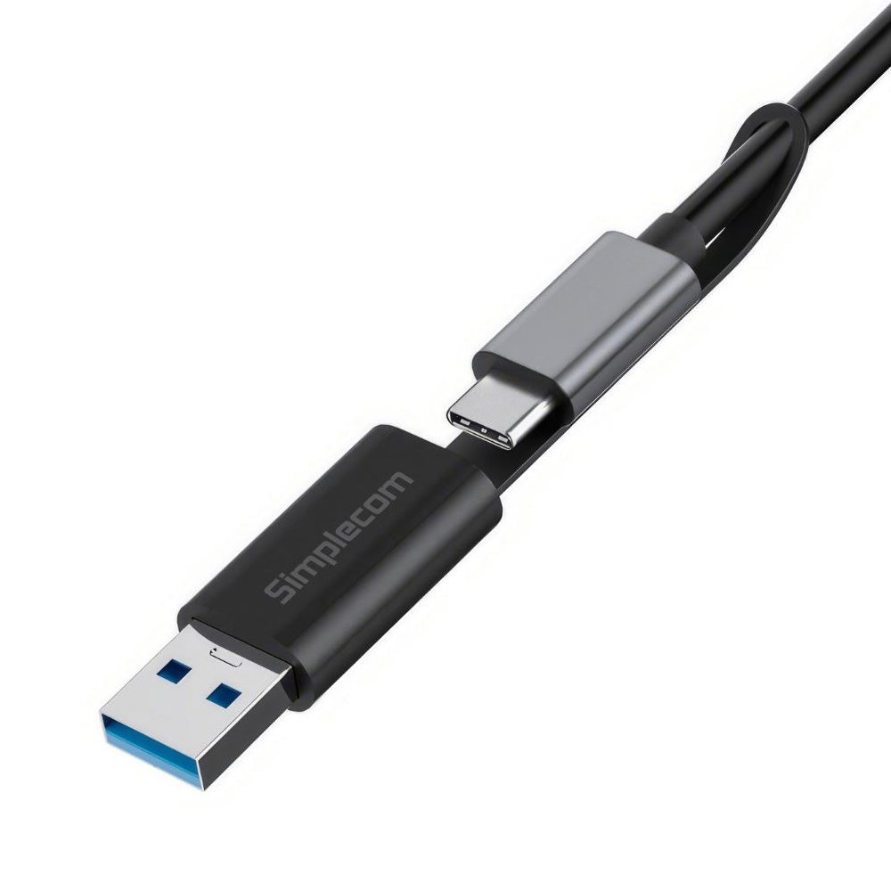 Simplecom USB-A Male to USB-C Female Adapter USB 3.2 Gen 2 Double Sided 10Gbps Data Transfer Charging Reversible Plug and Play