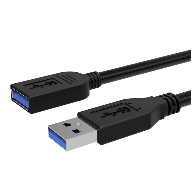 Simplecom 0.5m USB 3.0 SuperSpeed Extension Cable A Male to A Female Insulation Protected Nickel Plated Foil Braid Shield