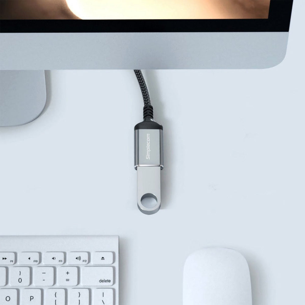 Simplecom CAU320 2.0M USB 3.0 Extension Cable USB-A Male to USB-A Female Nylon Braided Aluminium Shell