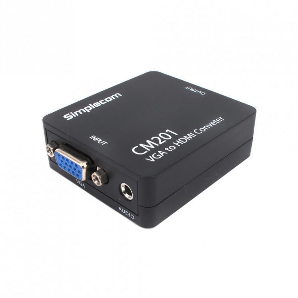 Simplecom VGA to HDMI Converter Full HD 1080p with 3.5mm Audio Input USB Powered for PC Laptop to HDTV Projector Monitor