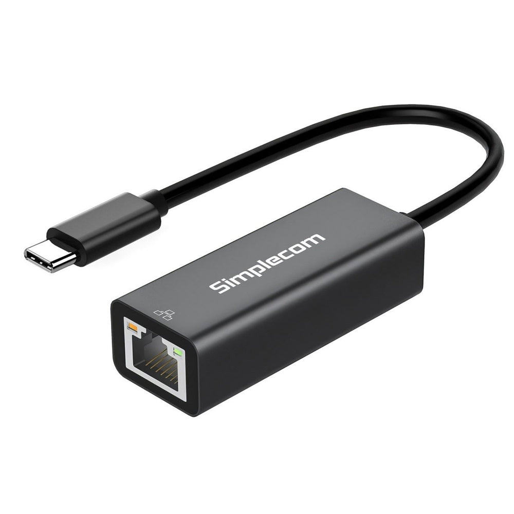Simplecom NU314 SuperSpeed USB-C to Gigabit Ethernet Network Adapter 1000Mbps Aluminium Plug and Play