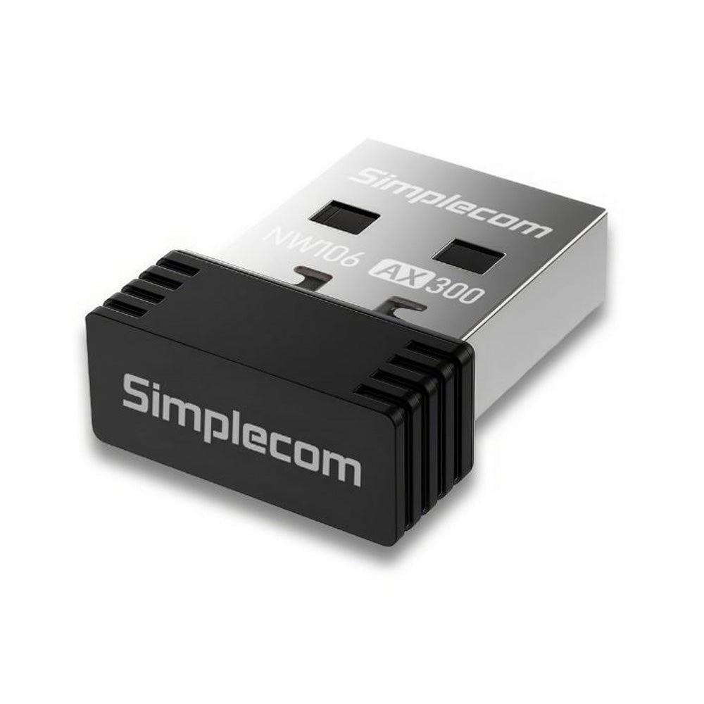 Simplecom NW106 AX300 Wi-Fi 6 USB Nano Wireless Adapter 802.11ax 2.4GHz up to 286Mbps for Windows