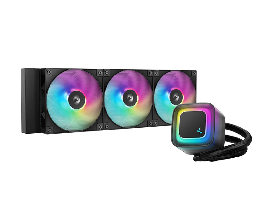 DeepCool 360mm Liquid CPU Cooler 6th Gen Pump Up to 3400 PWM Hydro Bearing Intel LGA1851 LGA1700 LGA1200 AMD AM5 AM4