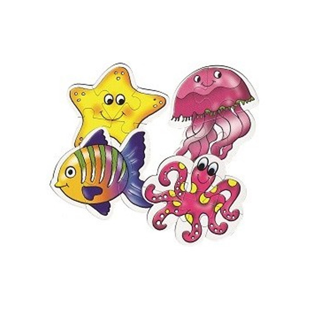 Creatives Early Puzzle Sea Creatures Set of 4 Shaped Puzzles Preschool 3+ Years