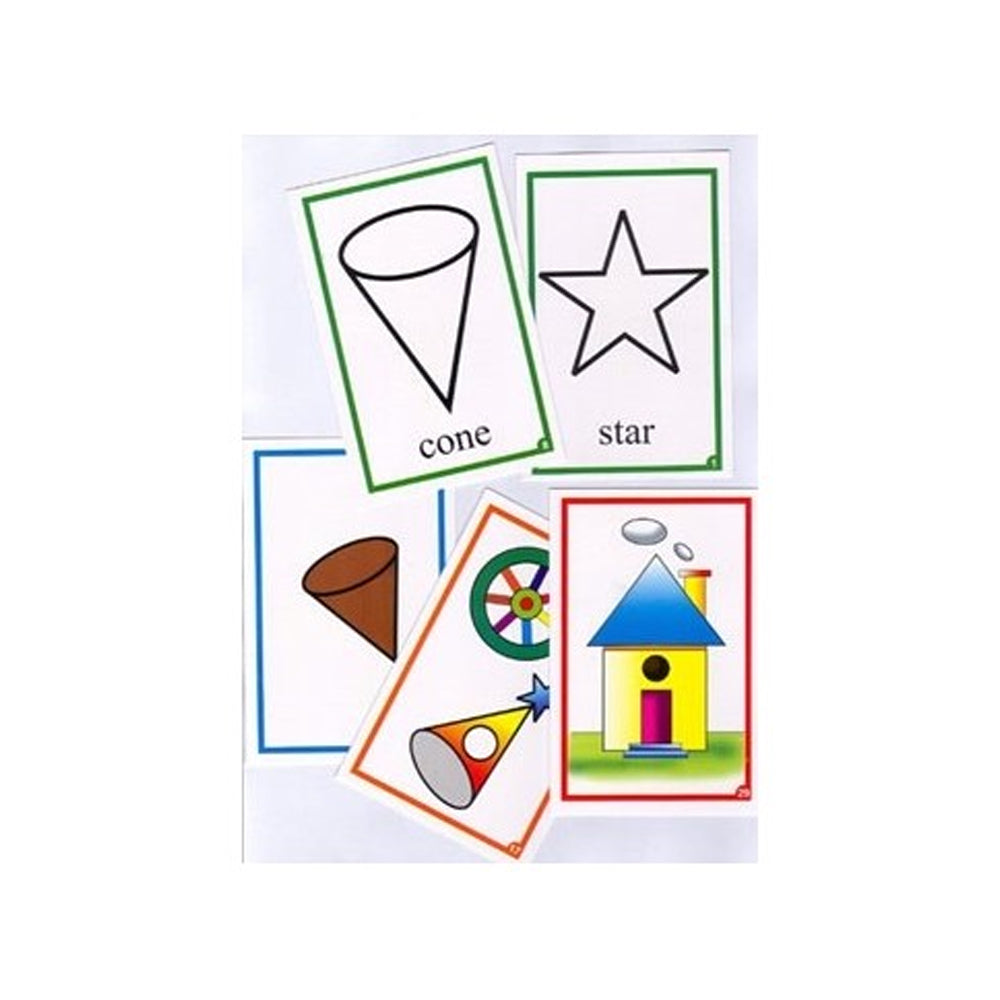 Creatives Shapes Flash Card Pack 40 Laminated Double Sided Preschool Numeracy