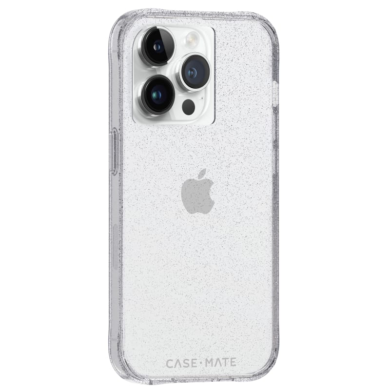 Case-Mate Sheer Crystal Case for iPhone 15 &14 – Clear & Gold