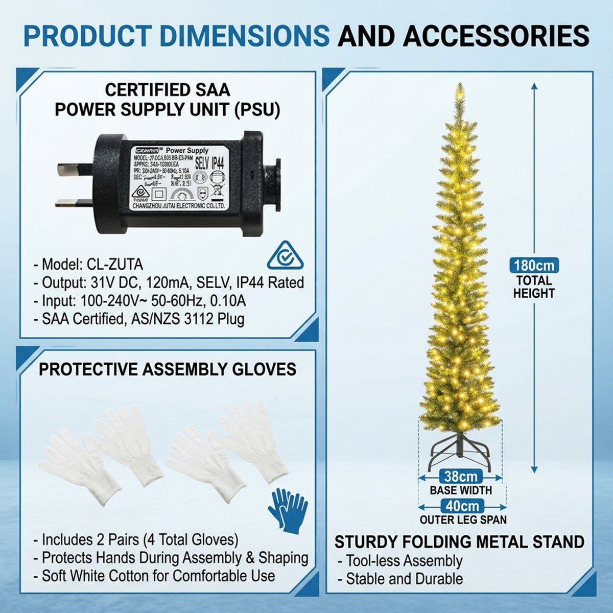 Artificial Christmas Tree with LED Lights Xmas Home Party Decoration