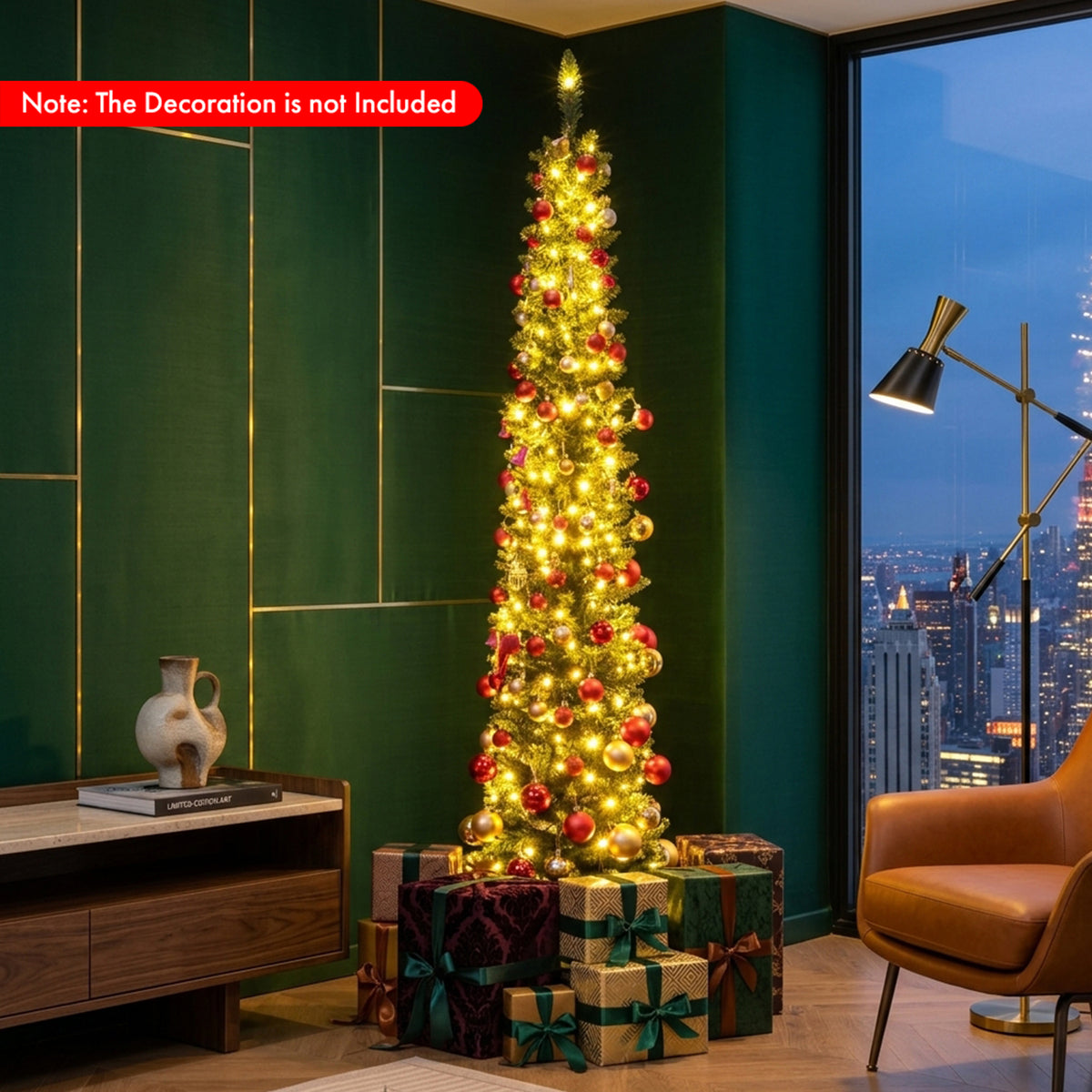 Artificial Christmas Tree with LED Lights Xmas Home Party Decoration