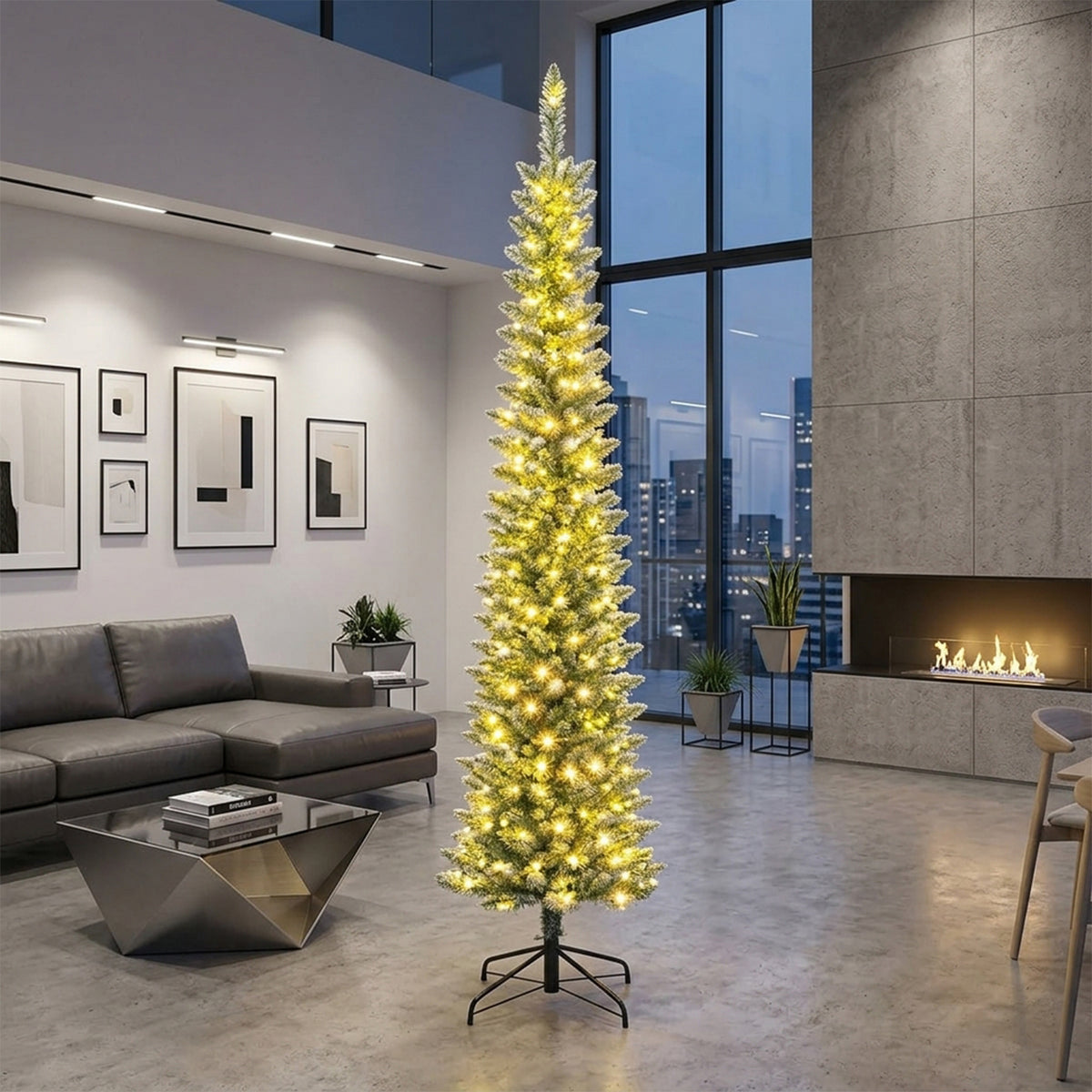 Artificial Christmas Tree with LED Lights Xmas Home Party Decoration