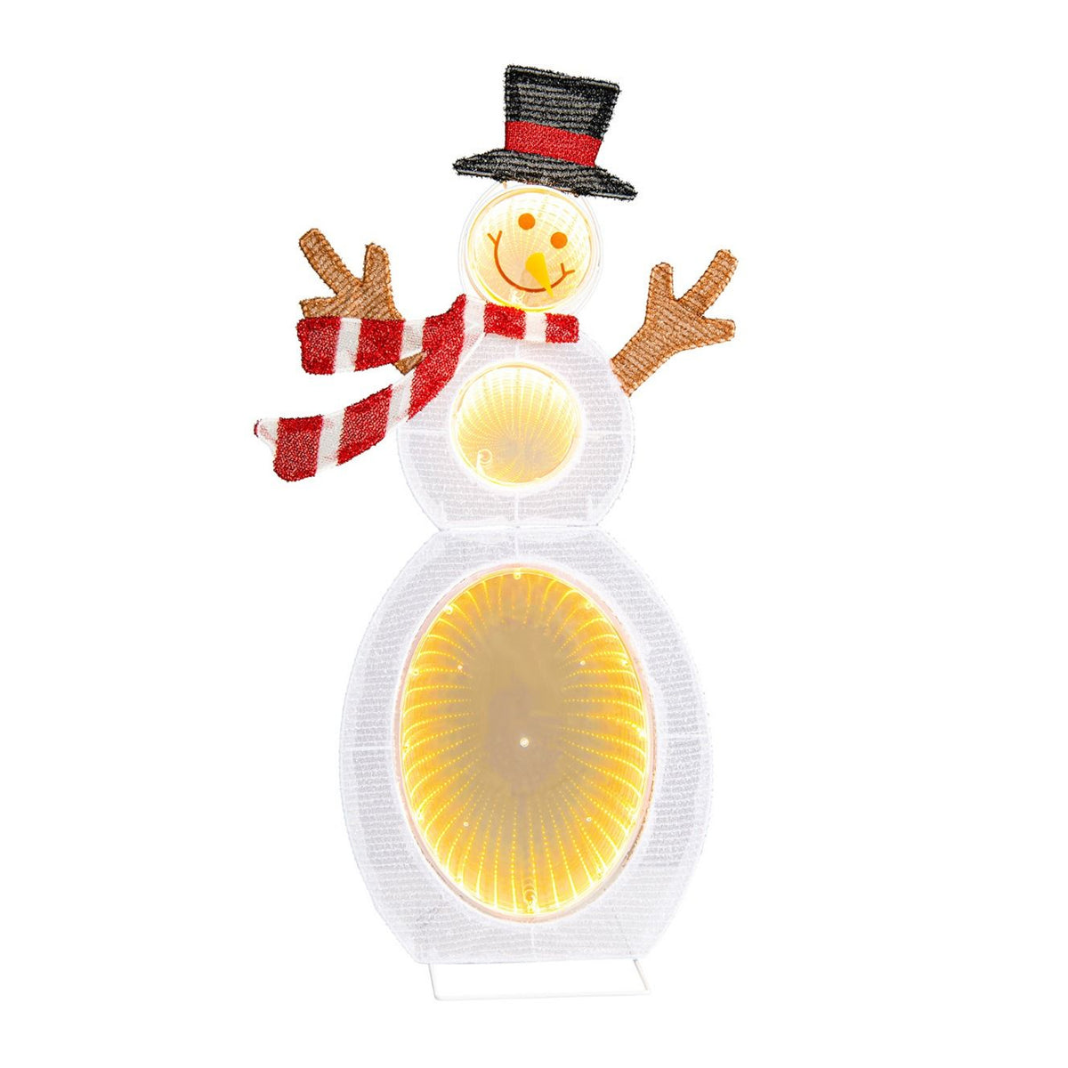 Pre-Lit Christmas Snowman 79cm 105 LED Lights Indoor Outdoor Weatherproof Decor
