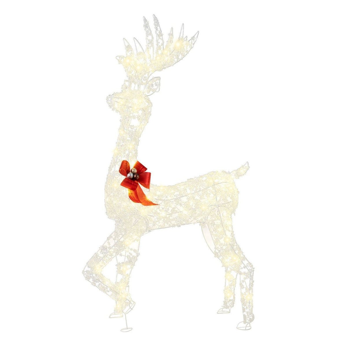 Pre-Lit 3D Christmas Reindeer 150cm 100 Warm White LED Lights Indoor Outdoor
