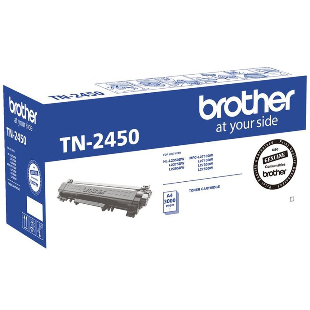 Brother TN-2450 Standard Mono Laser Toner Cartridge Up to 3000 Pages HL-L2350DW L2375DW L2395DW MFC-L2710DW L2713DW