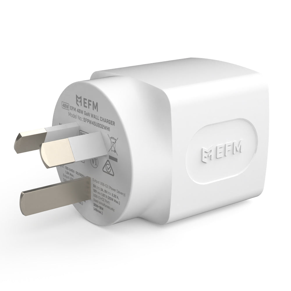 EFM 48W GaN Wall ChargerWith Power Delivery and PPS